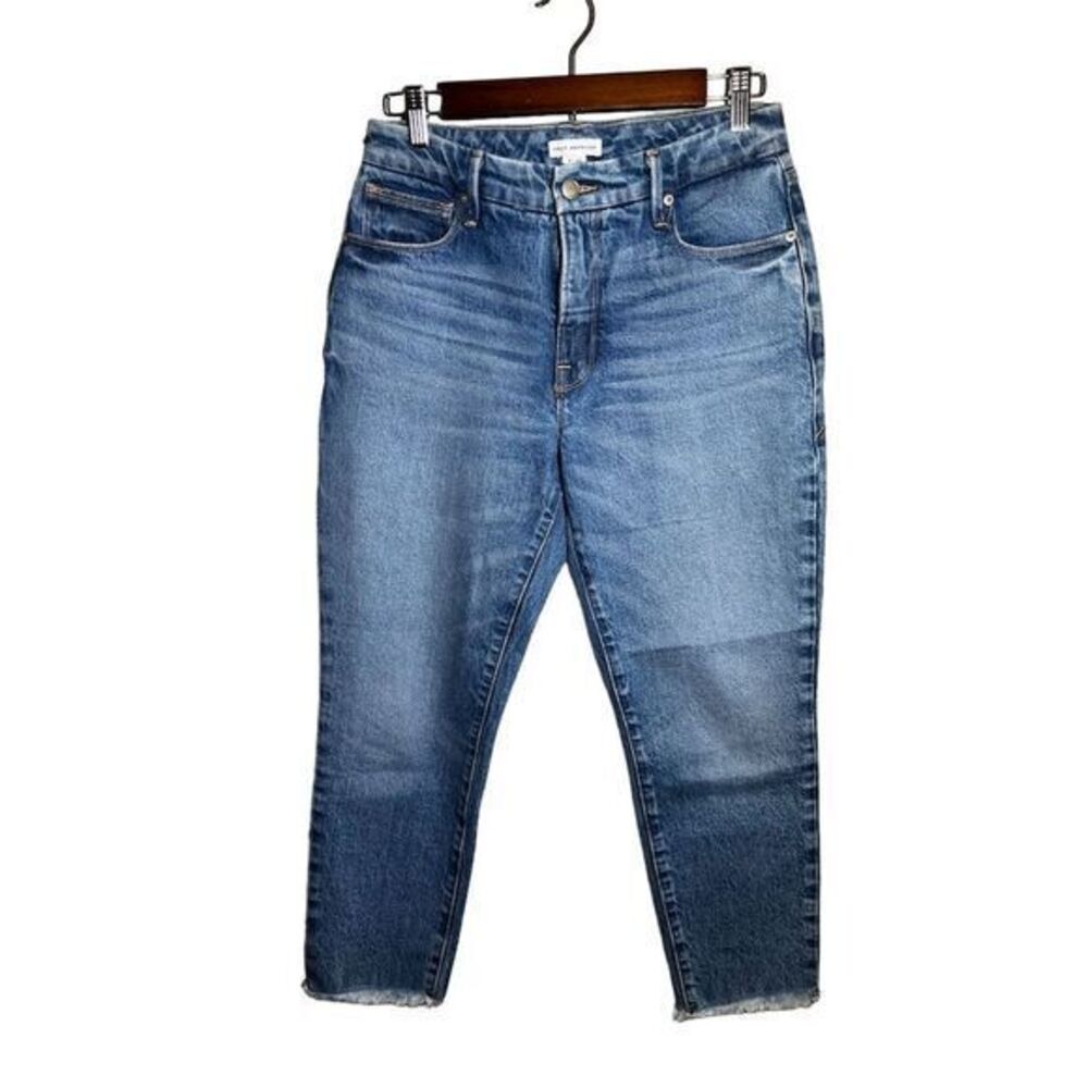 Good American Women's High-Waisted Skinny Jeans Size 26 / 2 Blue Medium Wash